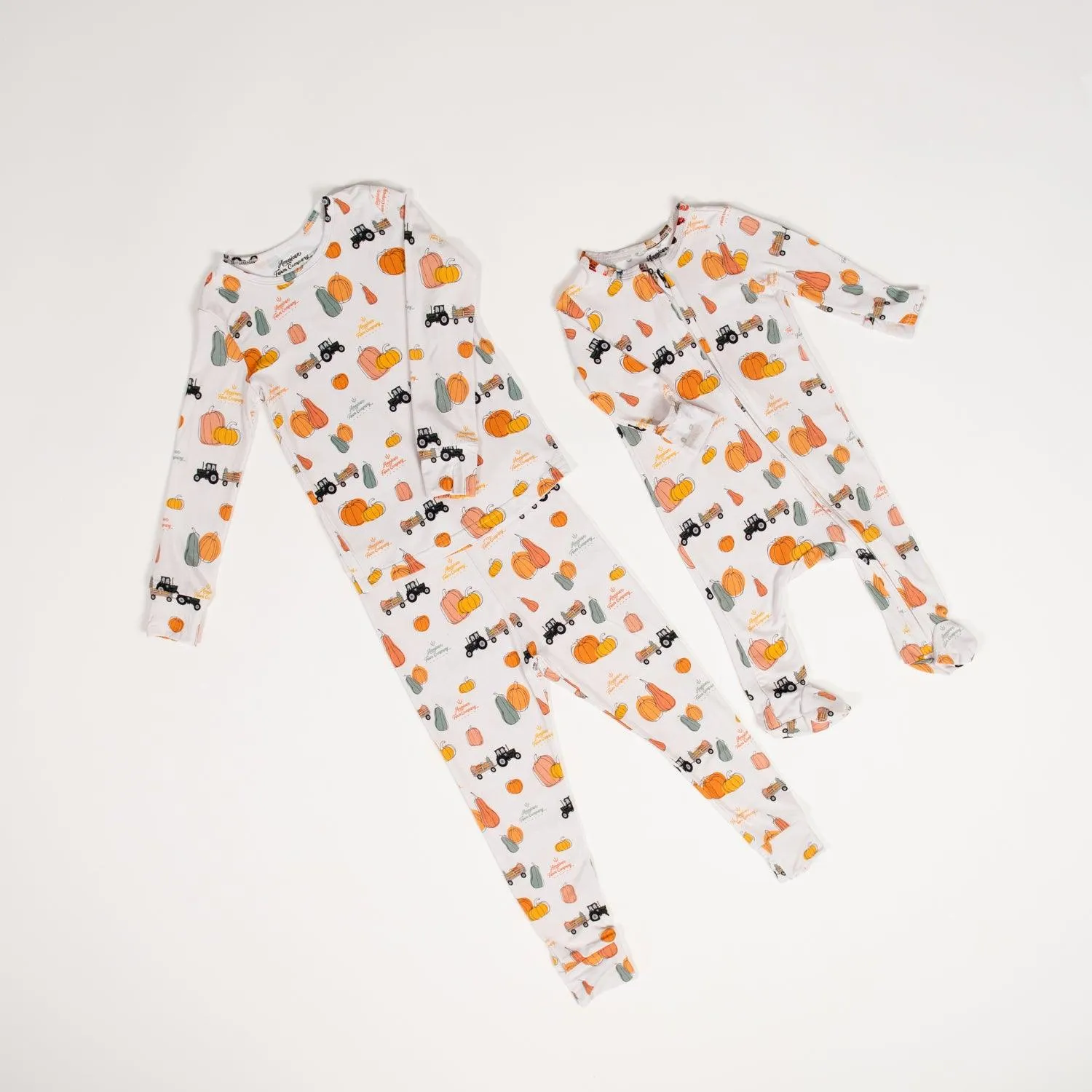 Pumpkin Hayrack Toddler/Youth Bamboo Pajamas