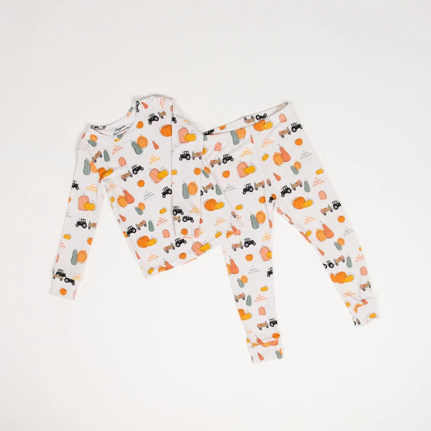 Pumpkin Hayrack Toddler/Youth Bamboo Pajamas