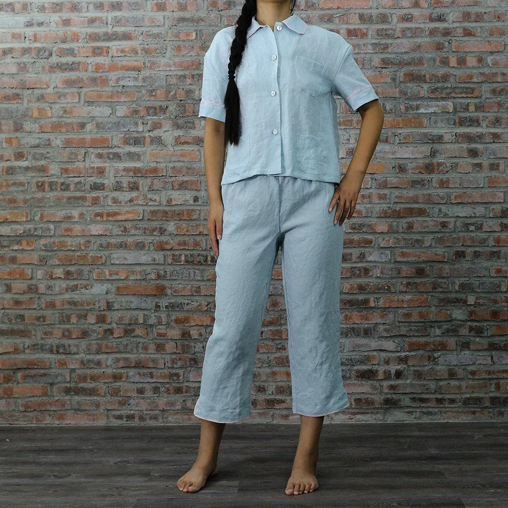 "Megan" Linen Pajama Set