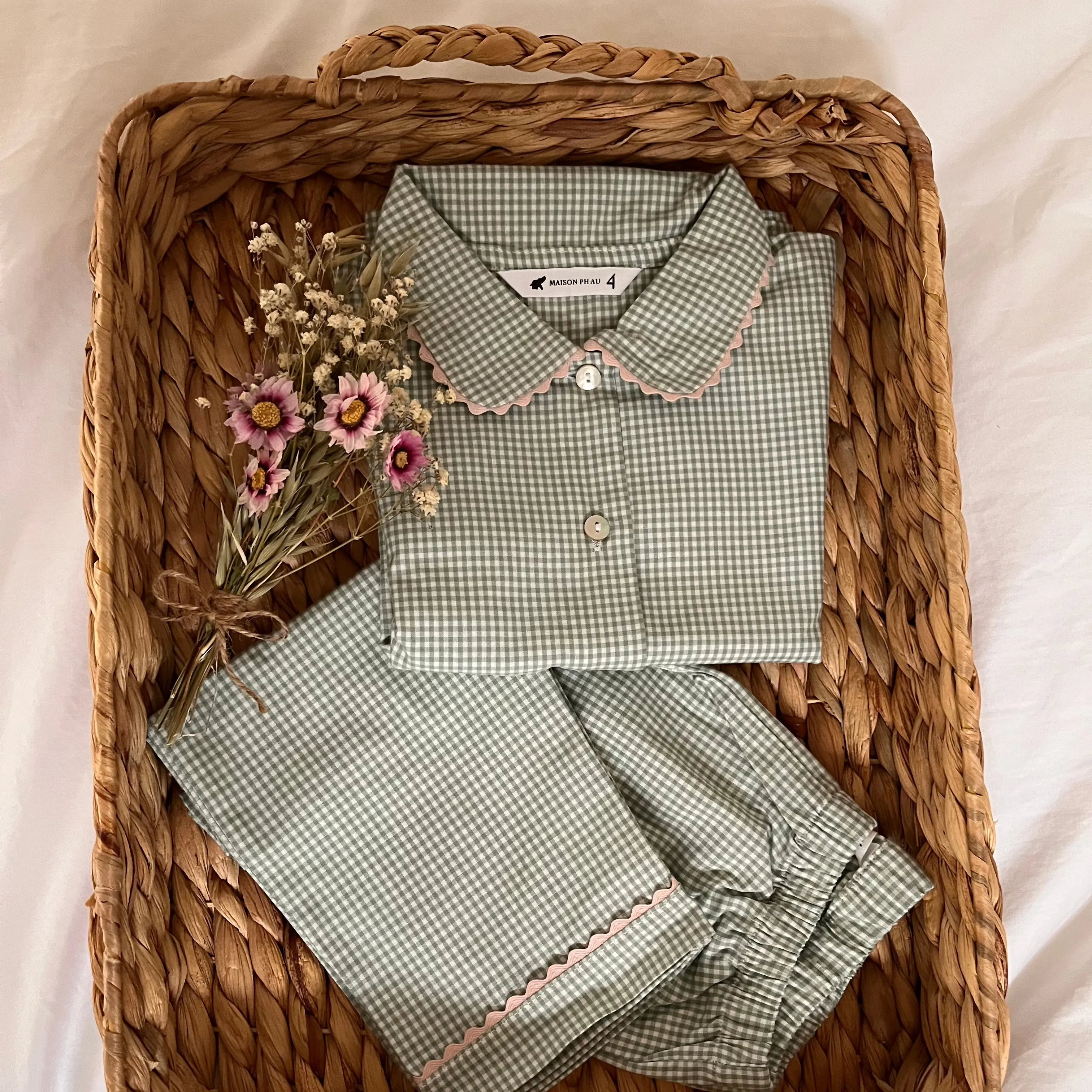 Sage Gingham Luce Pajamas