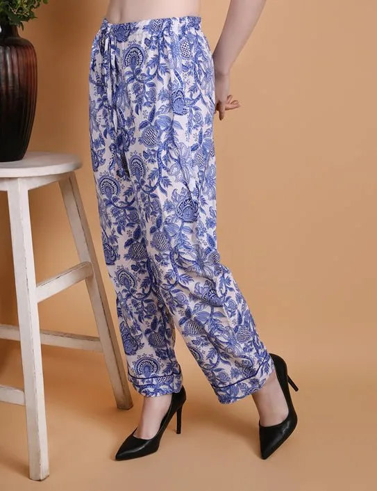 Sapphire- Hand Block Print Cotton Pyjama Set