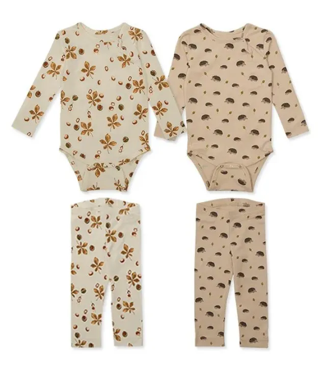 Shoulder Snap Pajama Bodysuit and Pants Set