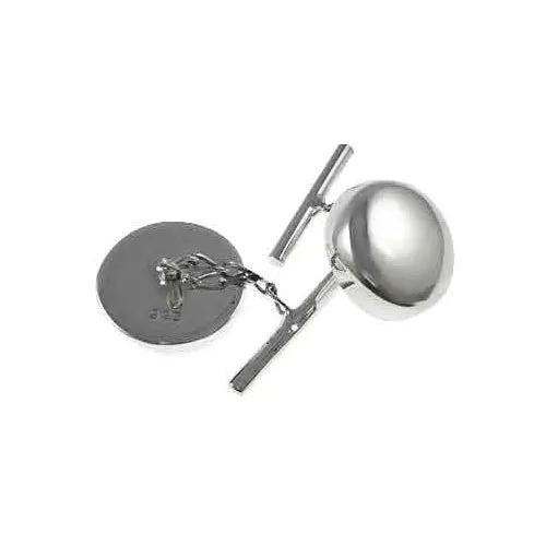 Silver Round Pillbox Cufflinks