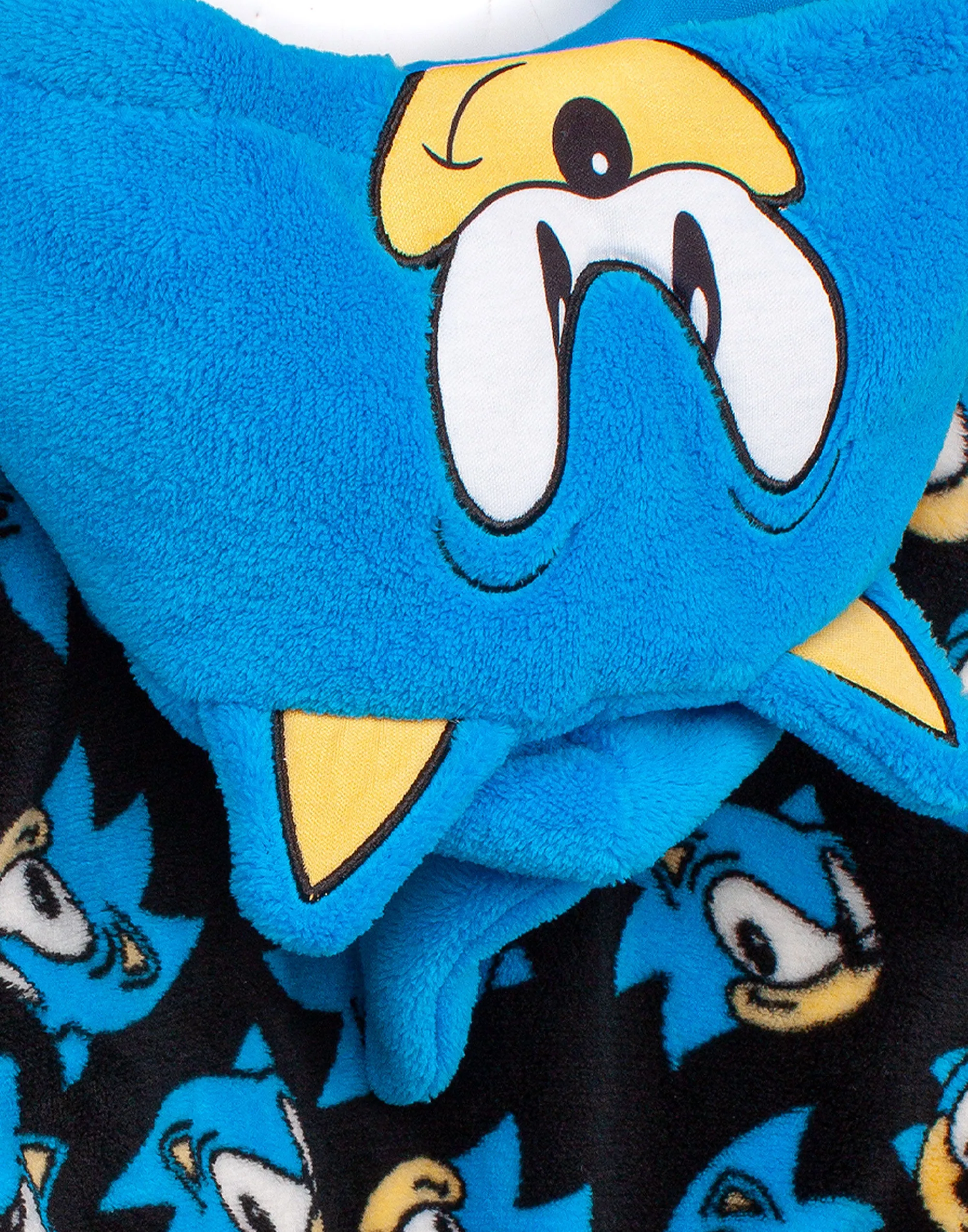 Sonic The Hedgehog Kids Dressing Gown Character Bathrobe - Blue