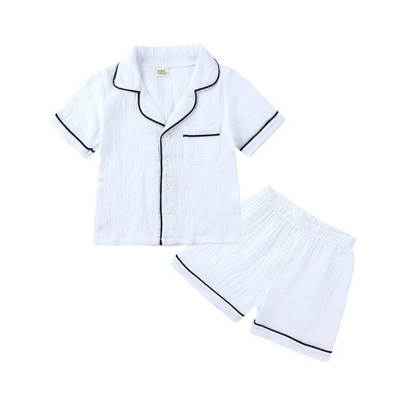 Toddler's 3 Colors Shorts Sleeve Casual Pajama Set