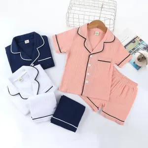 Toddler's 3 Colors Shorts Sleeve Casual Pajama Set