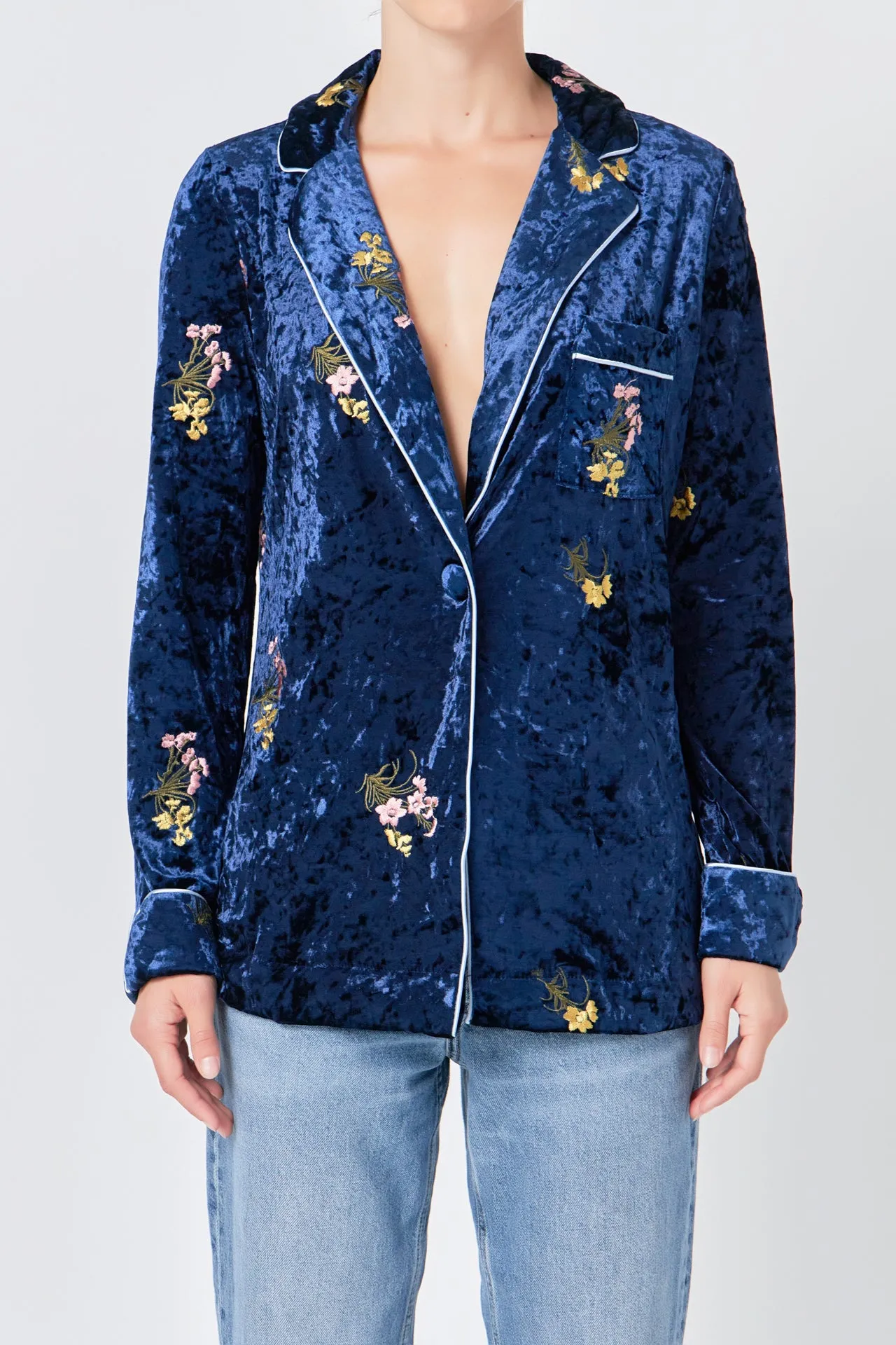 Velvet Pajama Jacket