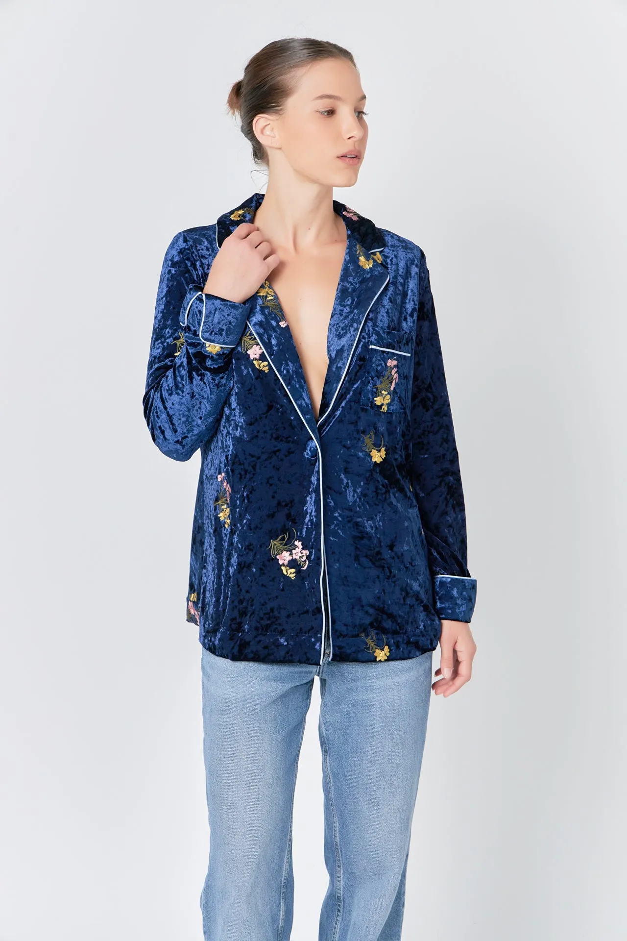 Velvet Pajama Jacket