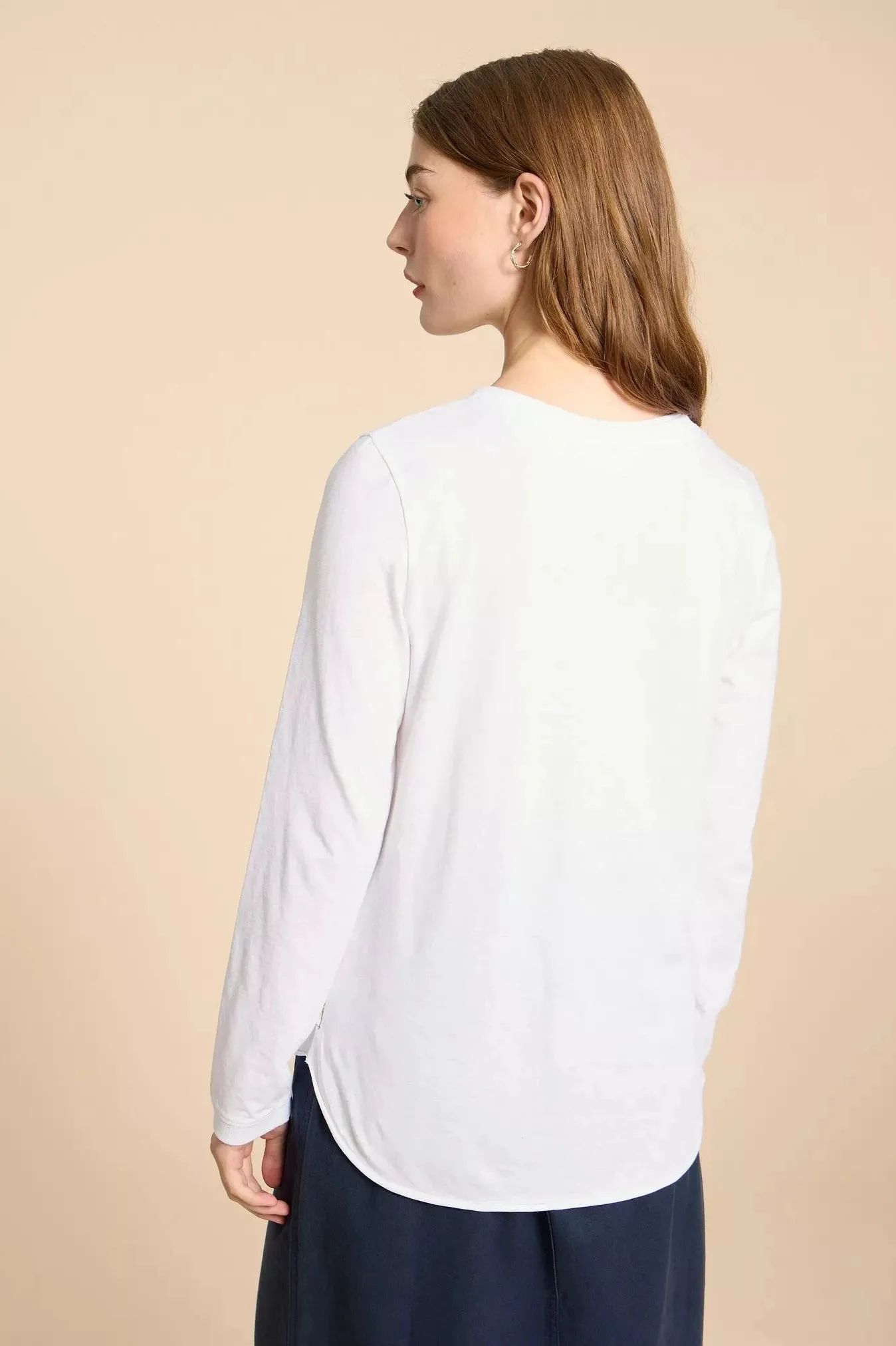 White Stuff Clara LS Bril White Tee