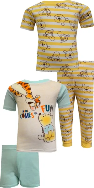 Winnie the Pooh and Tigger Cotton 4 Piece Toddler Pajamas