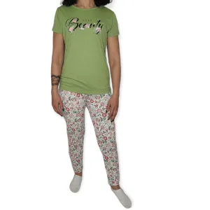 Women Pajama Set - Green "Pure Beauty"