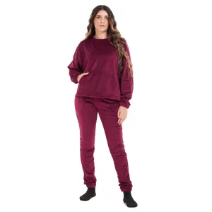 Women Winter Pajama Set Cherry Sweatshirt   Pants