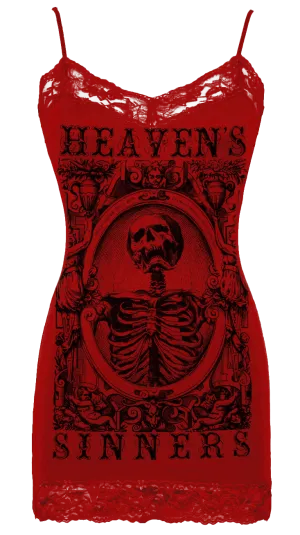 Womens Heavens Sinners Camisole Crimson