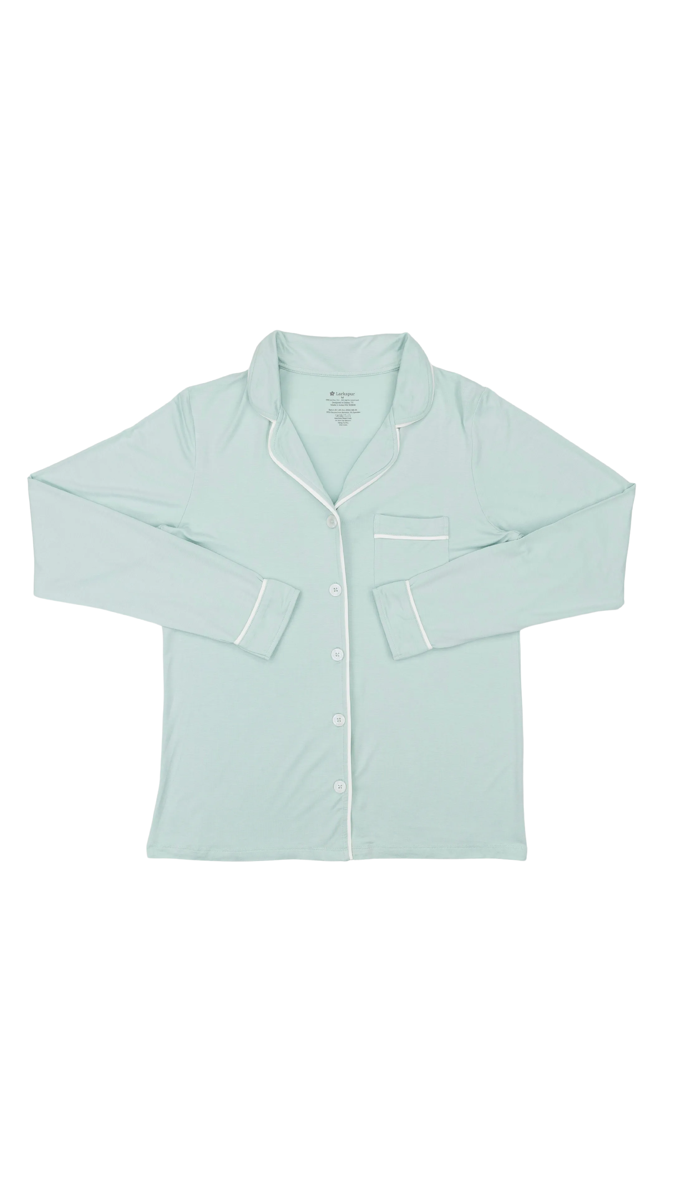 Women's Long Pajama Set in Aqua