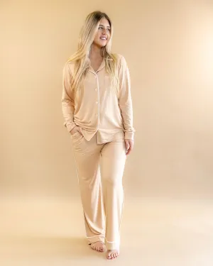 Women's Long Pajama Set in Bonfire