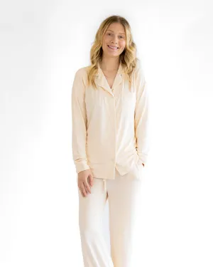 Women's Long Pajama Set in Vanilla