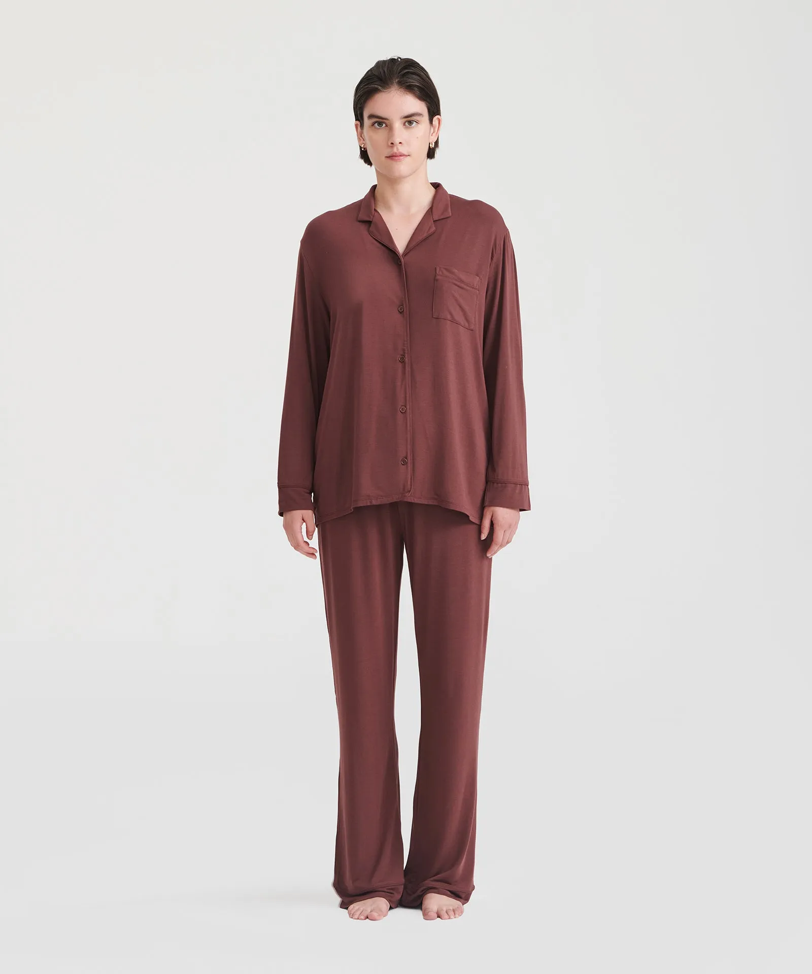 Women's Long Sleeve Tee-Pajama Pant Set