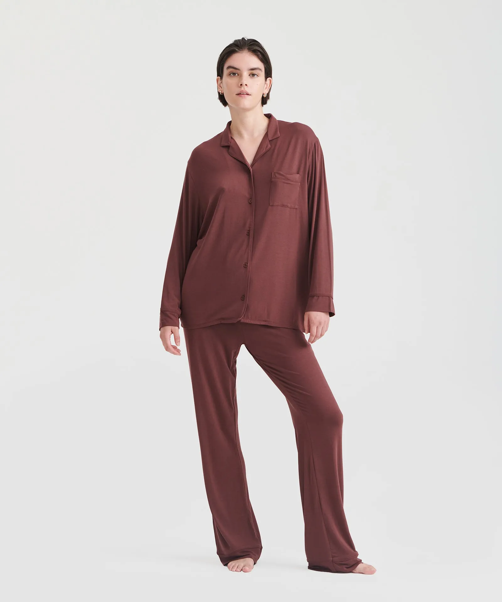 Women's Long Sleeve Tee-Pajama Pant Set