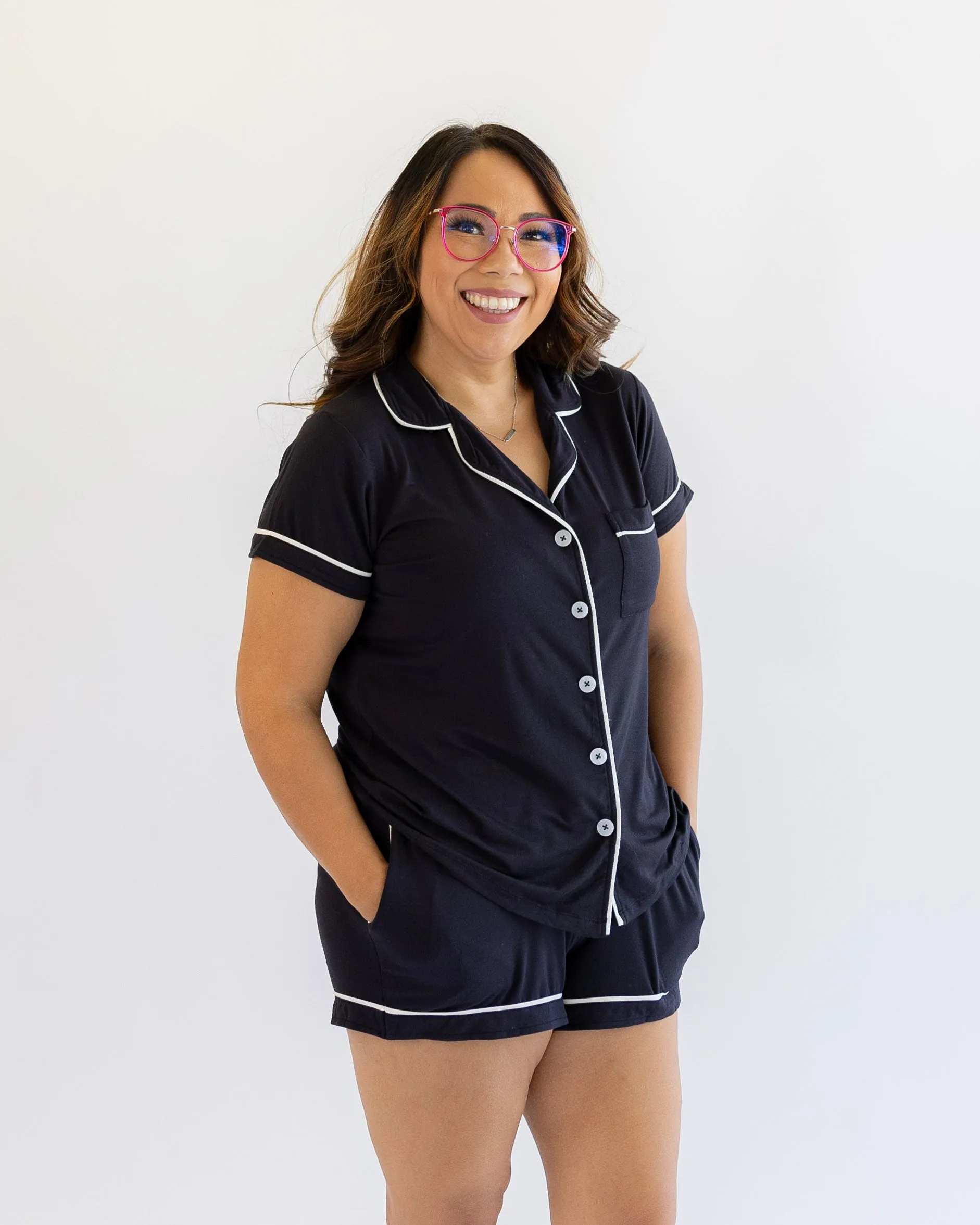 Women's Short Pajama Set in Black